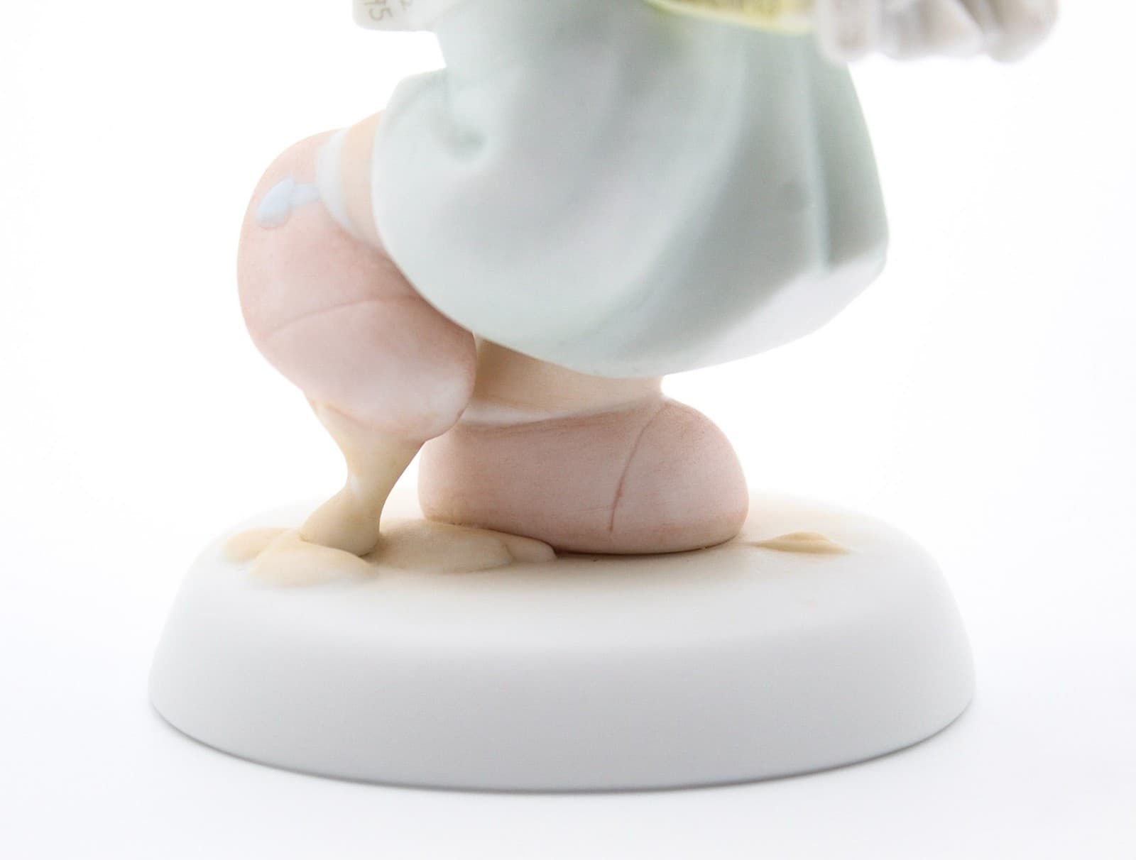 Precious Moments Lord, Help Me Stick to My Job Enesco Porcelain Figurine 1989 - Thumbnail 4