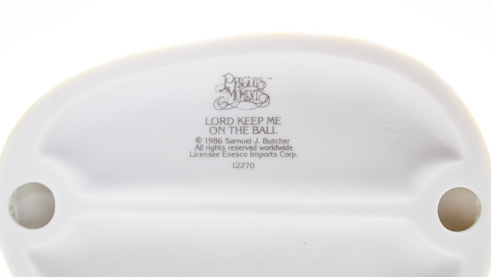Precious Moments Lord Keep Me On The Ball Enesco Porcelain Figurine 1986 - Thumbnail 6