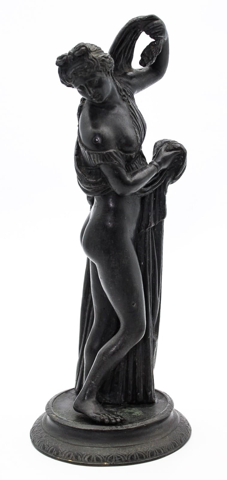 Antique Grand Tour Bronze Venus Callipyge Statue 19th Century Patinated Figure - Thumbnail 8