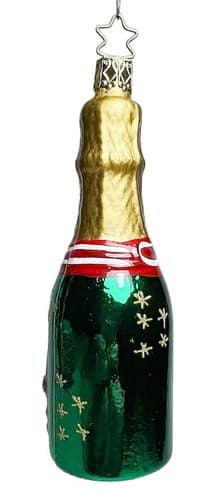 Vintage INGE-GLAS Made in Germany 2000 Millennium Champagne Christmas Ornament - Thumbnail 2
