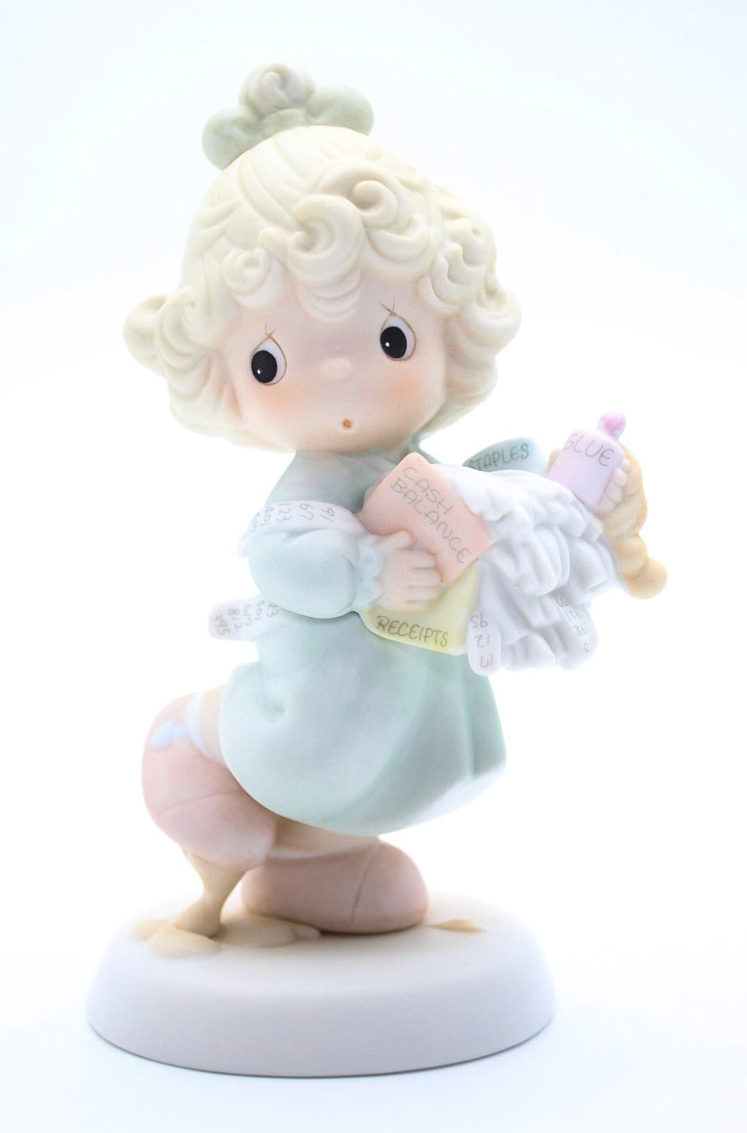 Precious Moments Lord, Help Me Stick to My Job Enesco Porcelain Figurine 1989 - Thumbnail 9