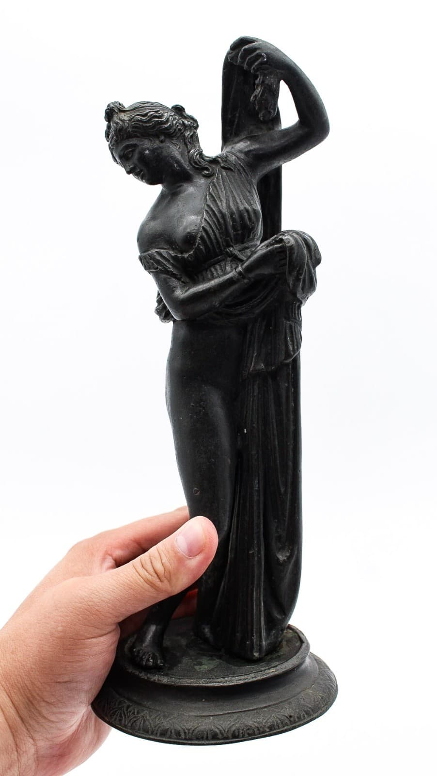 Antique Grand Tour Bronze Venus Callipyge Statue 19th Century Patinated Figure - Thumbnail 14