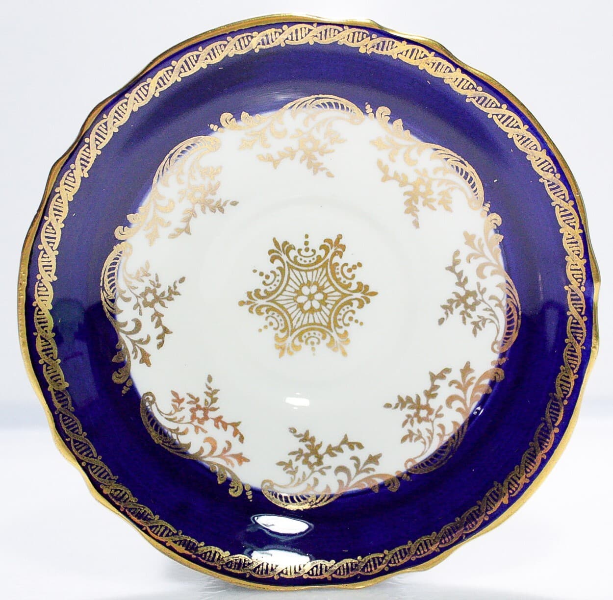 PARAGON England Fine Bone China Cobalt Gold Gilt Ornate Cup & Saucer - Thumbnail 4