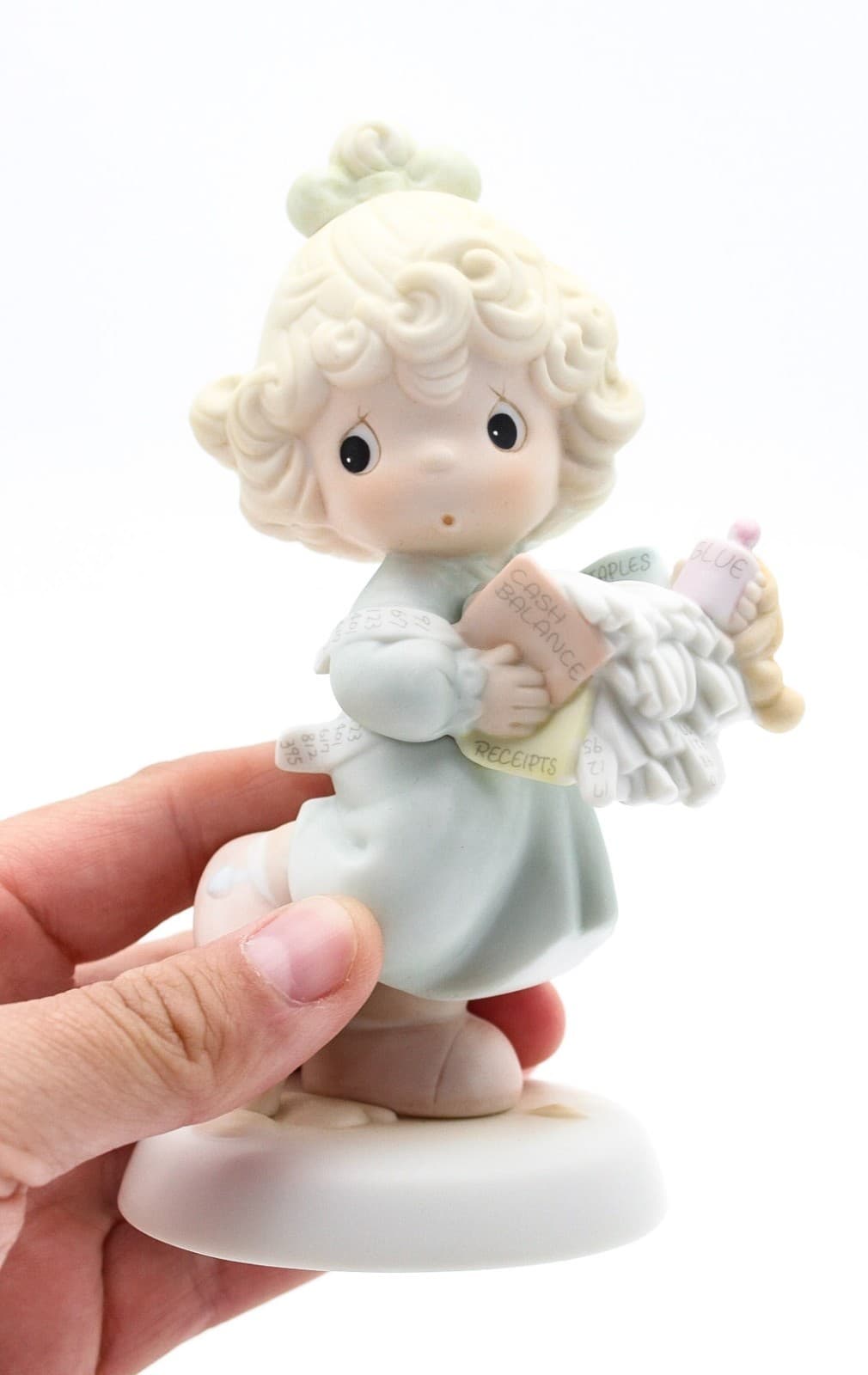 Precious Moments Lord, Help Me Stick to My Job Enesco Porcelain Figurine 1989 - Thumbnail 8