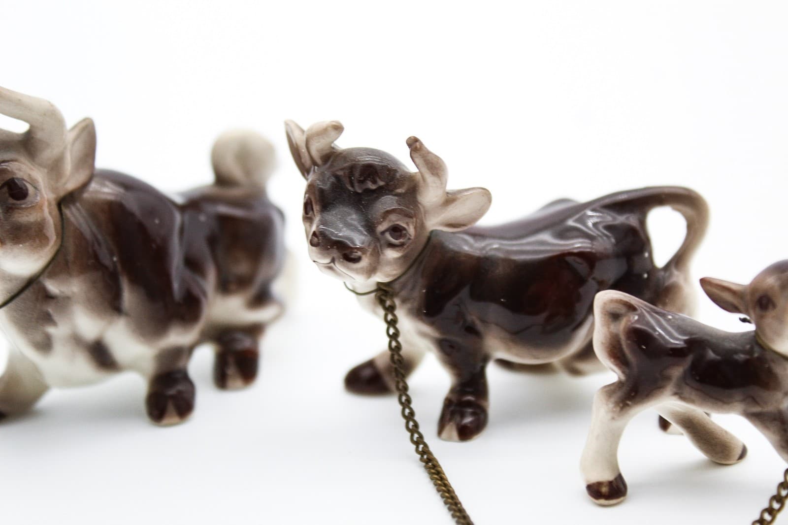 Vintage Lot of 3 Hagen Renaker Japan Bull Cow Calf Family Miniature Figurines - Thumbnail 3