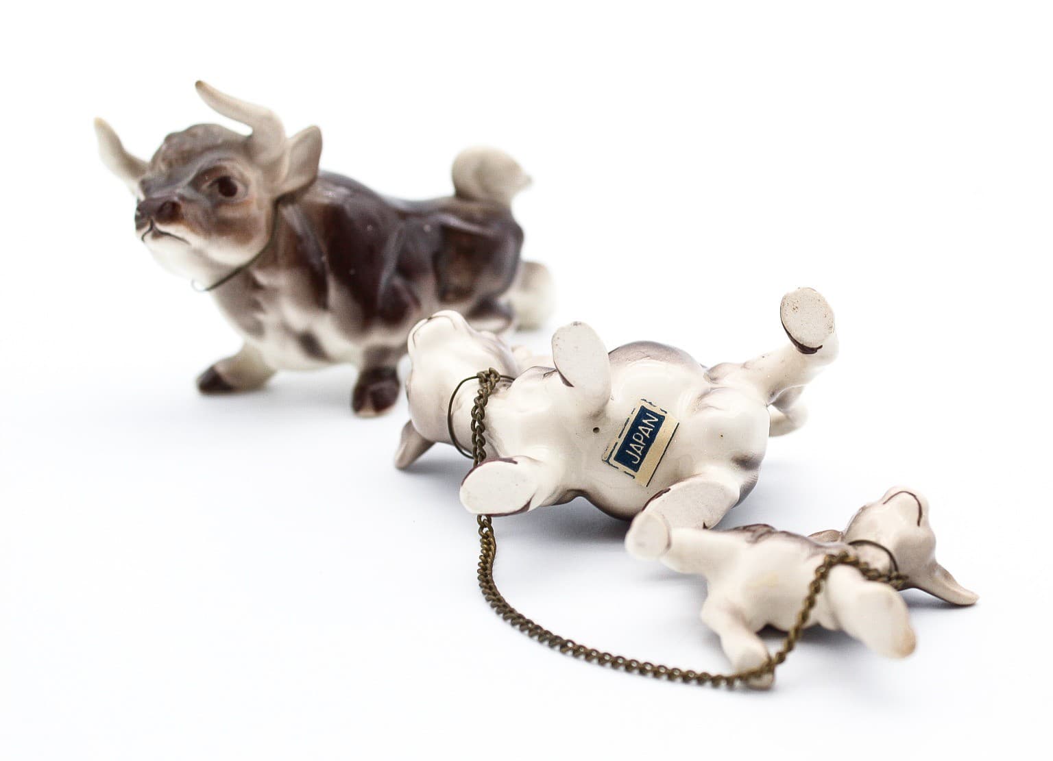Vintage Lot of 3 Hagen Renaker Japan Bull Cow Calf Family Miniature Figurines - Thumbnail 8