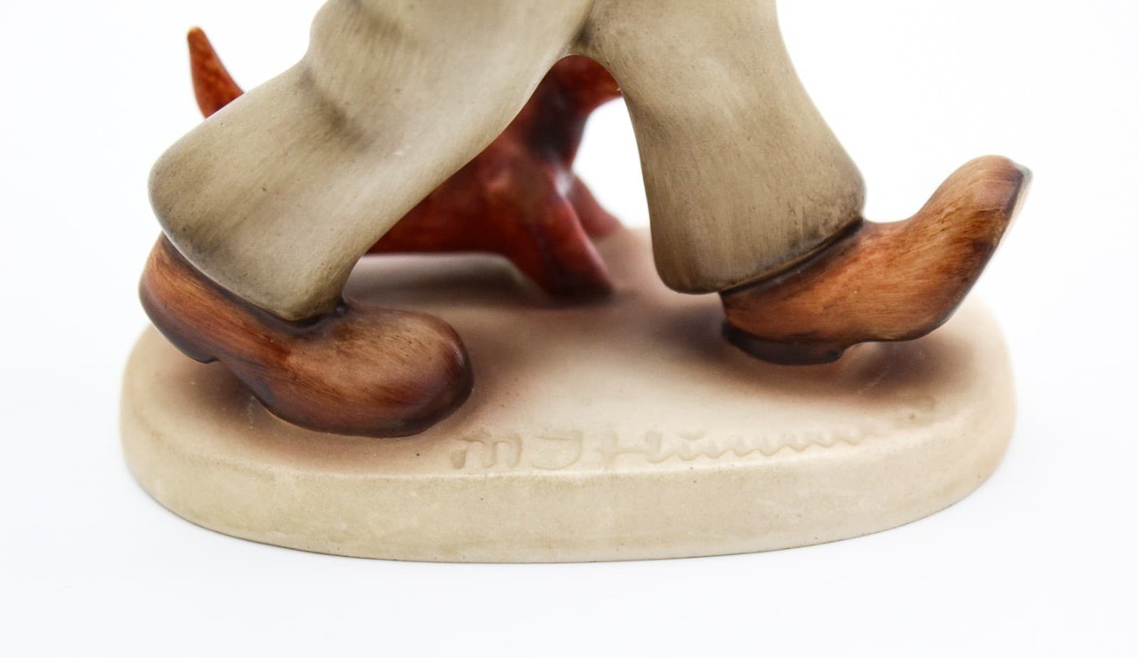 Vintage Goebel Hummel Strolling Along Boy Dog Umbrella Porcelain Figurine TMK2 - Thumbnail 6