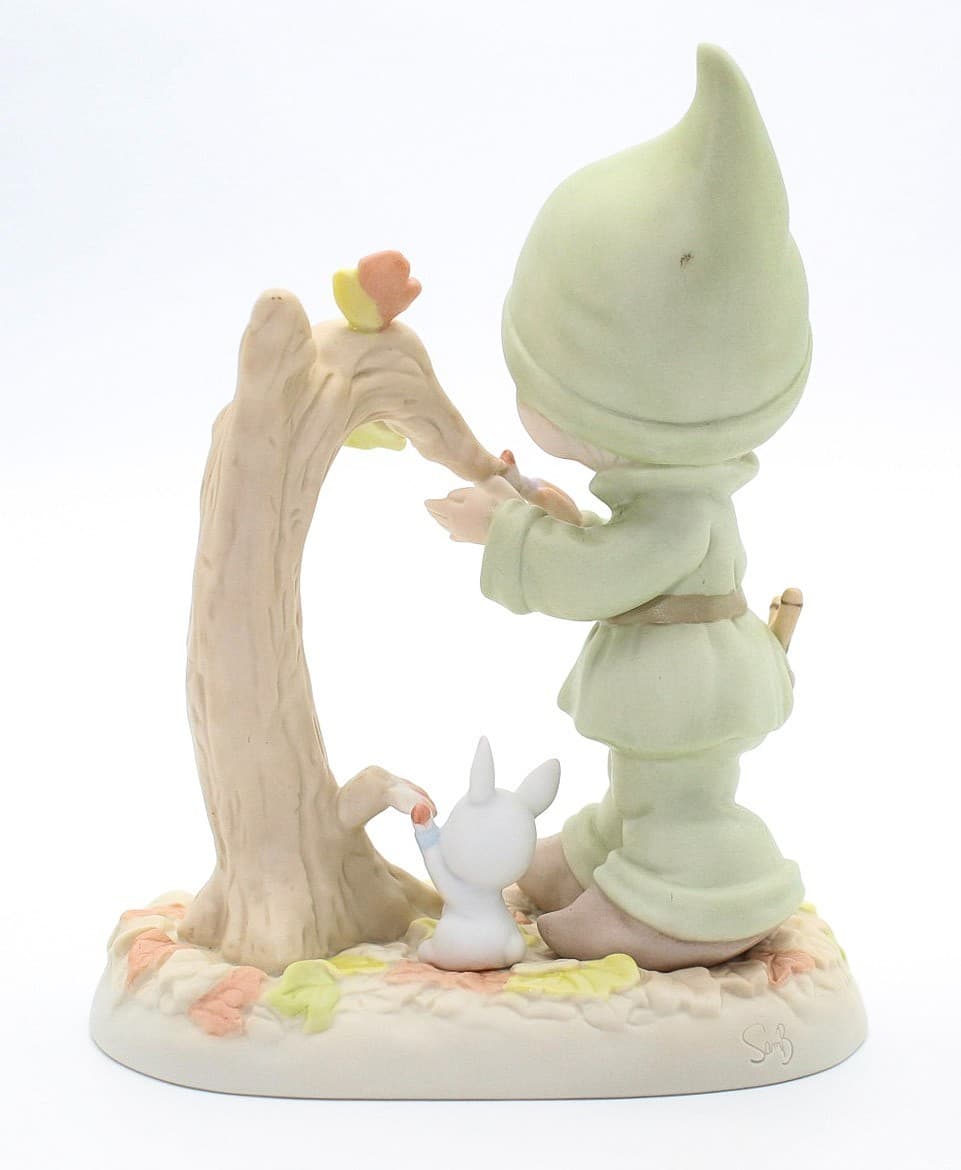Precious Moments Color Your World With Thanksgiving Porcelain Figurine 1996 - Thumbnail 7