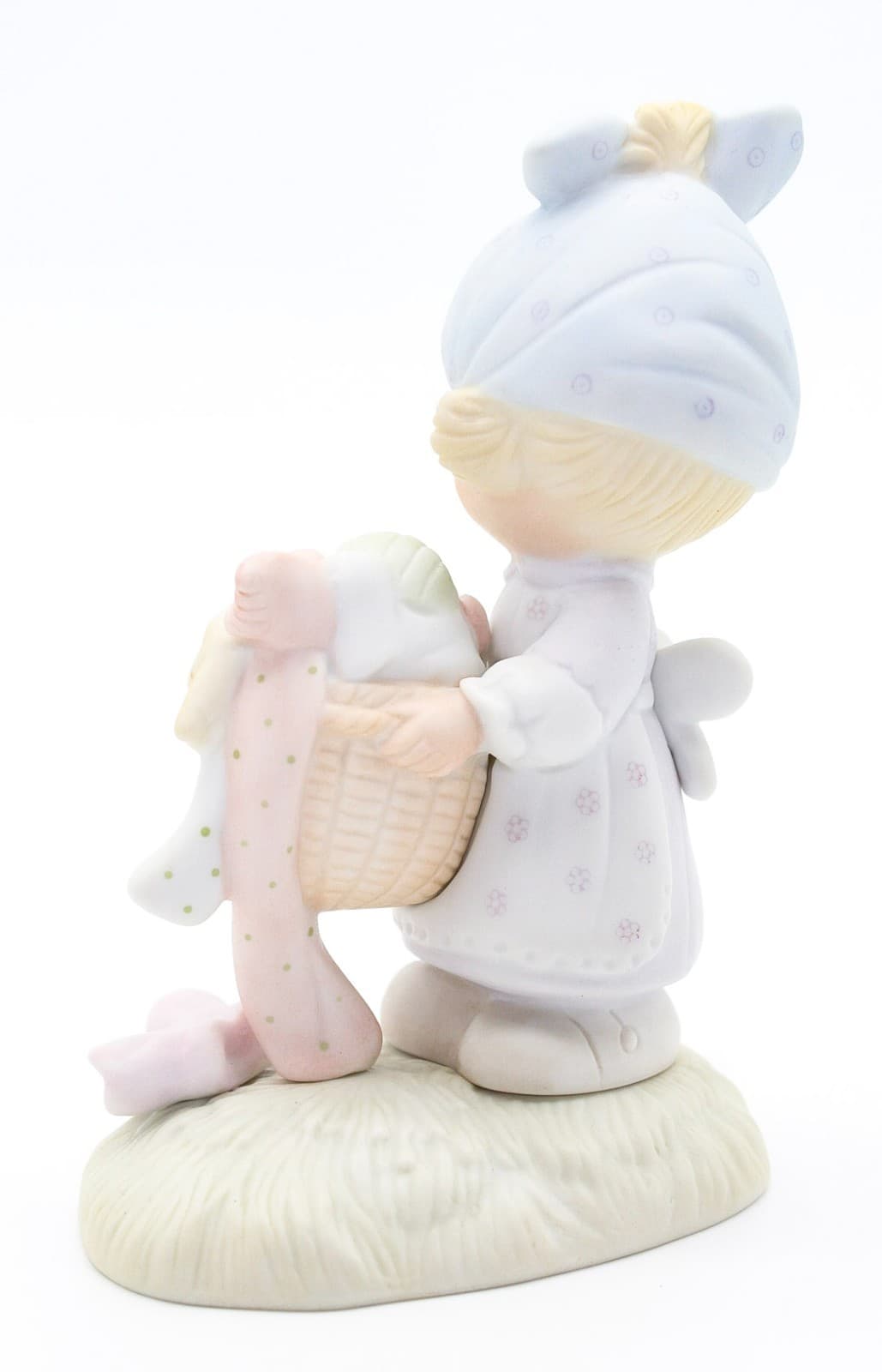 Precious Moments Be Not Weary In Well Doing Enesco Porcelain Figurine 1979 - Thumbnail 3