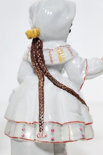 Antique Germany Hand Painted Boy And Girl Pauvre & Riche Porcelain Figurines - Thumbnail 9