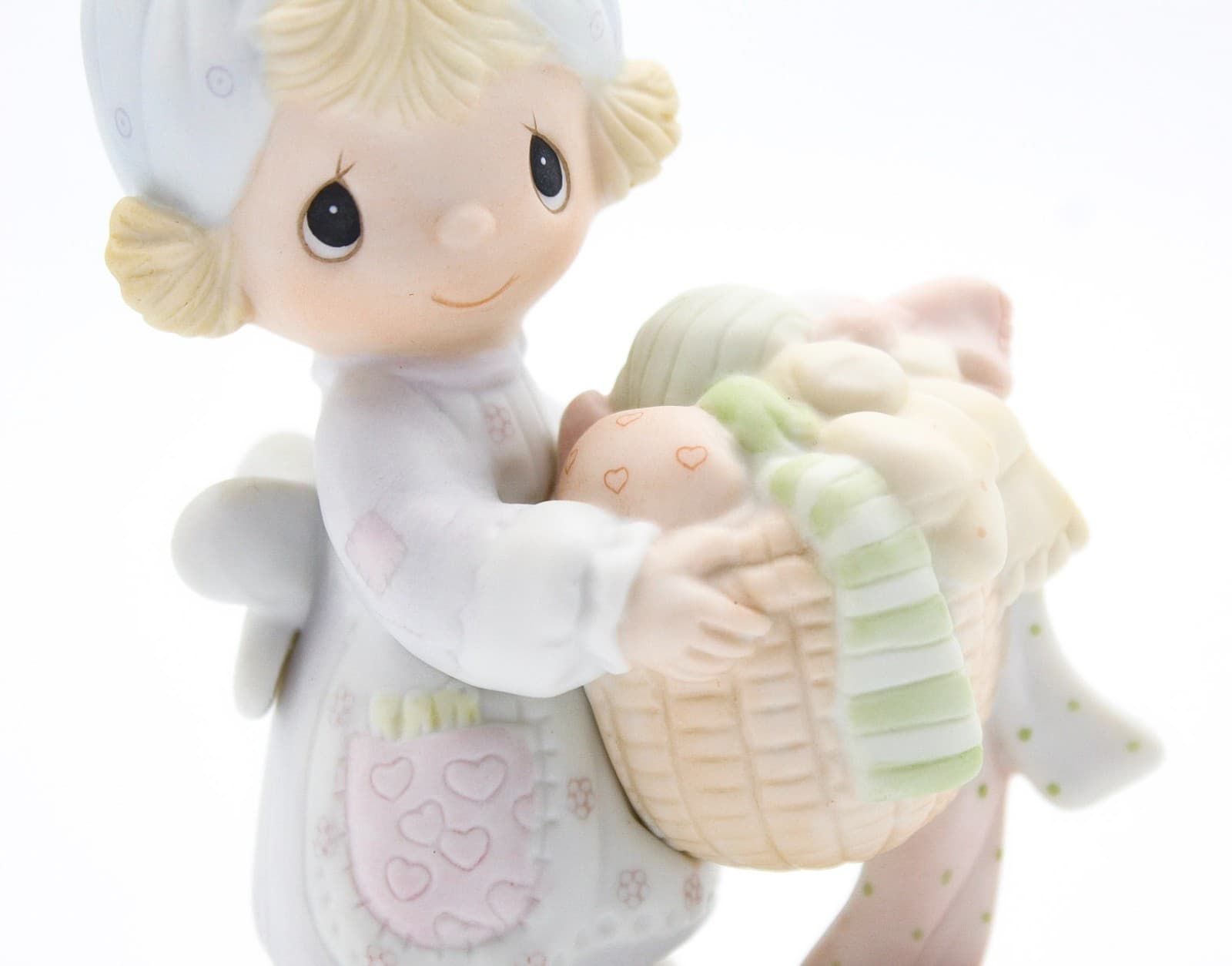 Precious Moments Be Not Weary In Well Doing Enesco Porcelain Figurine 1979 - Thumbnail 2