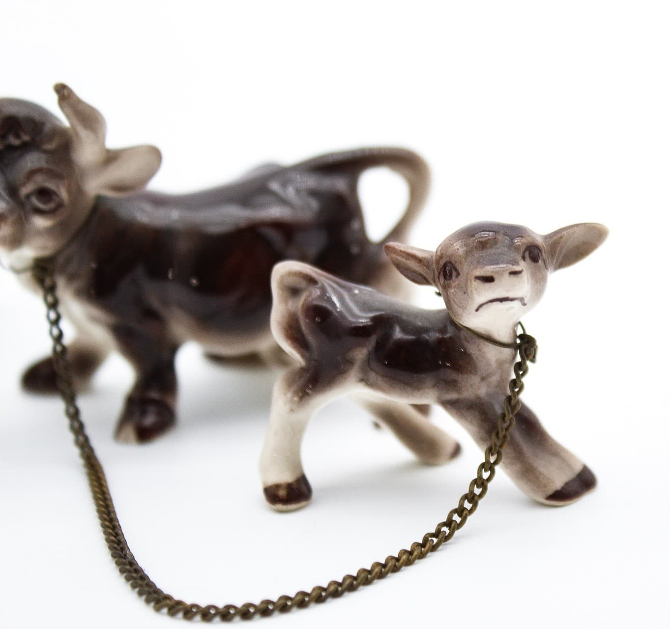 Vintage Lot of 3 Hagen Renaker Japan Bull Cow Calf Family Miniature Figurines - Thumbnail 4