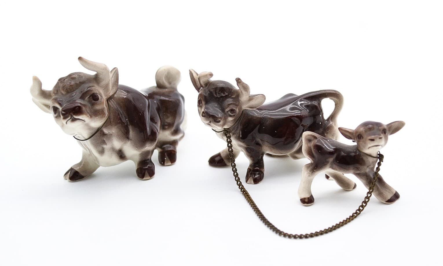 Vintage Lot of 3 Hagen Renaker Japan Bull Cow Calf Family Miniature Figurines - Thumbnail 9