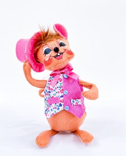 Vintage 2016 Annalee Mobilitee Artisan Doll Springtime Boy Mouse With Tag - Thumbnail 5