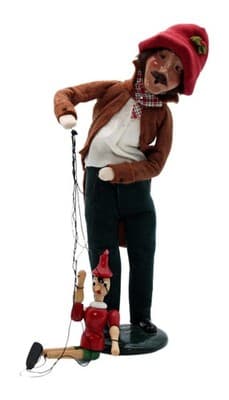 Byers' Choice 1998 Puppeteer Pinocchio Puppet Man The Carolers Christmas Doll