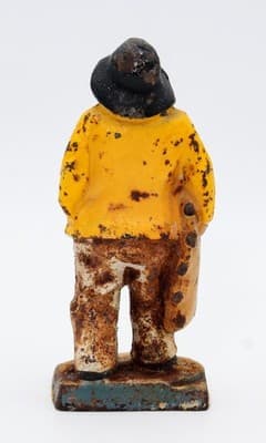 Antique 1910's Cast Iron Old Salt Fisherman Eastern Specialty Doorstop - Thumbnail 6