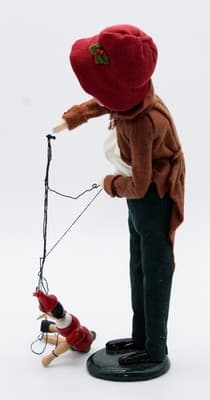 Byers' Choice 1998 Puppeteer Pinocchio Puppet Man The Carolers Christmas Doll - Thumbnail 6