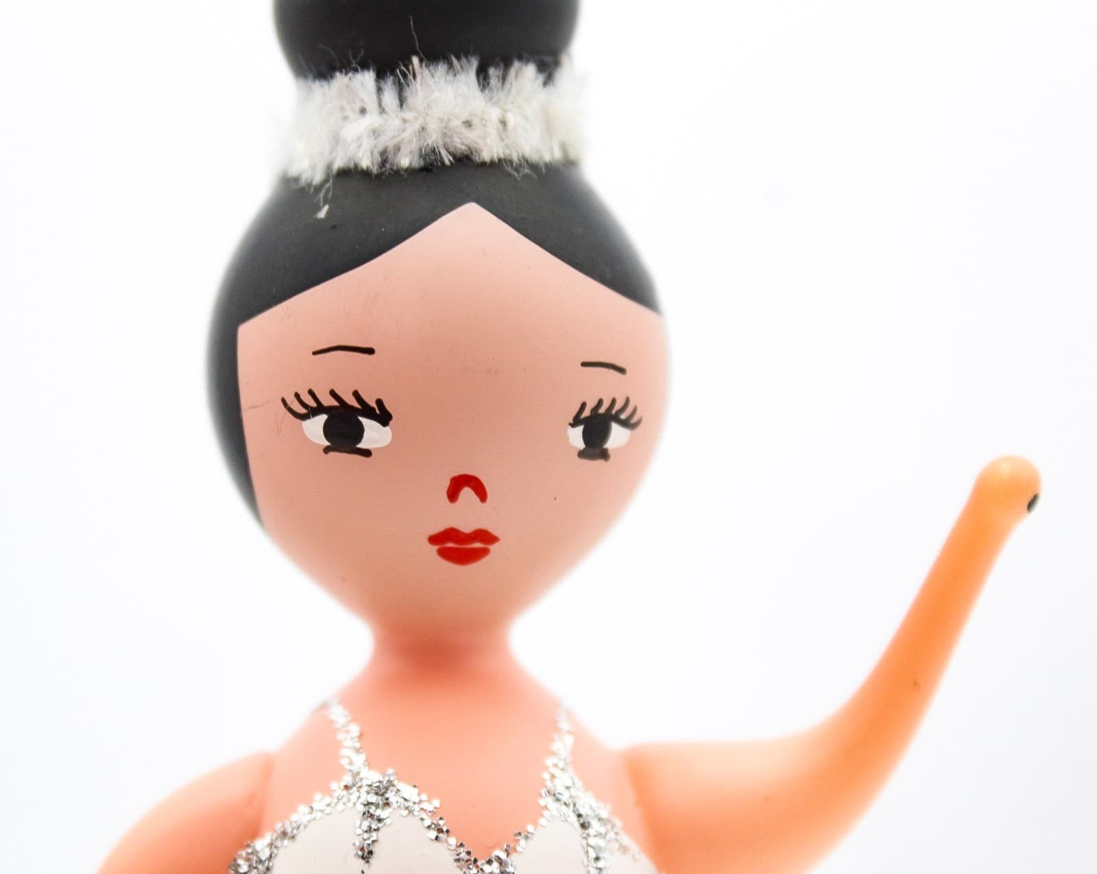 De Carlini Mouth Blown Glass Ballerina Dancer Hand Painted Christmas Ornament - Thumbnail 2