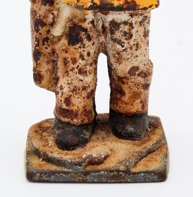 Antique 1910's Cast Iron Old Salt Fisherman Eastern Specialty Doorstop - Thumbnail 4