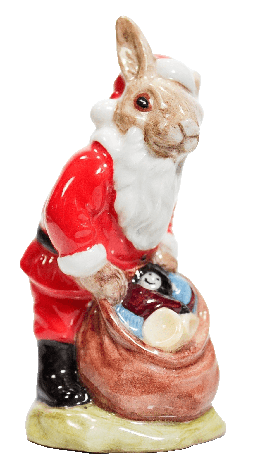 ROYAL DOULTON Santa Bunnykins "Happy Christmas" Hand Painted Porcelain Figurine