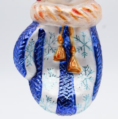 Christopher Radko Snowmittens Snowman Motif Glass Christmas Ornament Vintage - Thumbnail 3