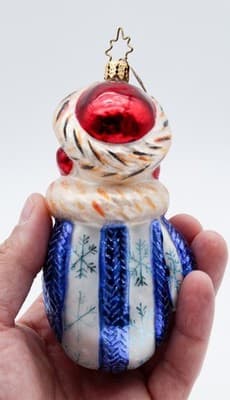 Christopher Radko Snowmittens Snowman Motif Glass Christmas Ornament Vintage - Thumbnail 5