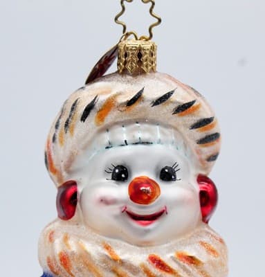 Christopher Radko Snowmittens Snowman Motif Glass Christmas Ornament Vintage - Thumbnail 2