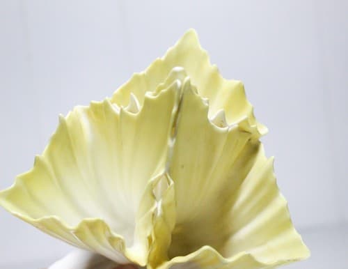 Antique Graingers Royal Worcester Triple Bud Ruffled Porcelain Rare Vase - Thumbnail 7