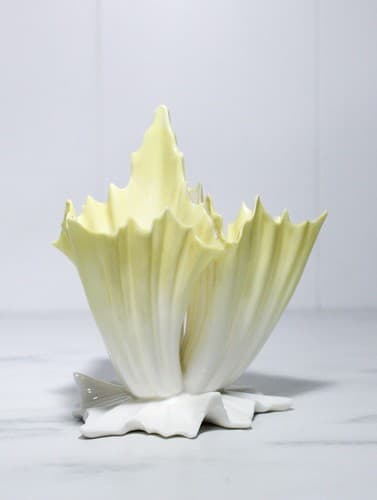 Antique Graingers Royal Worcester Triple Bud Ruffled Porcelain Rare Vase - Thumbnail 9
