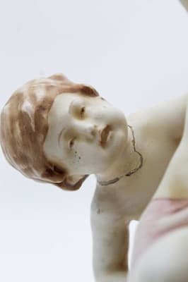 Amphora Turn Teplitz Antique Art Nouveau Monumental Floral & Cherub Putti Vase - Thumbnail 13