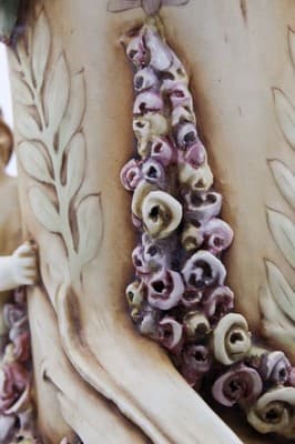 Amphora Turn Teplitz Antique Art Nouveau Monumental Floral & Cherub Putti Vase - Thumbnail 14