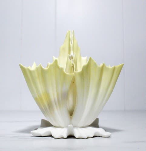 Antique Graingers Royal Worcester Triple Bud Ruffled Porcelain Rare Vase - Thumbnail 11