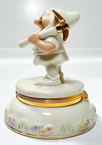 Lenox Treasures Disney Snow White Dwarf Doc Porcelain Trinket Vanity Box - Thumbnail 2