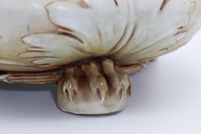 Amphora Turn Teplitz Antique Art Nouveau Monumental Floral & Cherub Putti Vase - Thumbnail 11