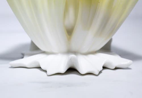 Antique Graingers Royal Worcester Triple Bud Ruffled Porcelain Rare Vase - Thumbnail 4
