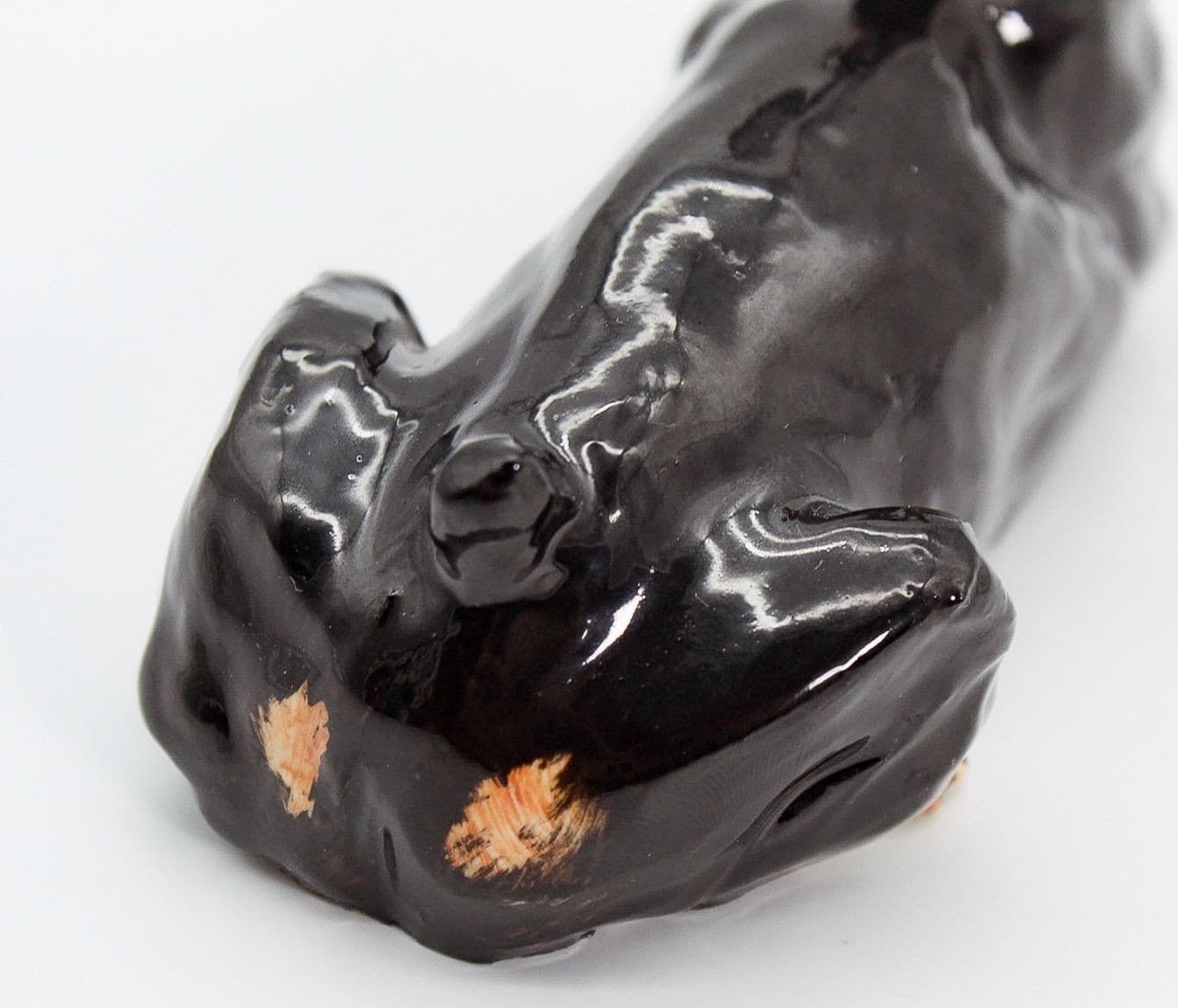 Eve Pearce Handcrafted Sitting Doberman Porcelain Dog Figure Sculpture OOAK - Thumbnail 3