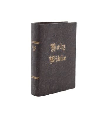 Vintage Dollhouse Miniature "Holy Bible" Book Handmade Accessory 1:12
