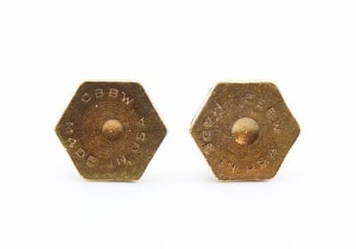 Vintage Pair Of Miniature Dollhouse Brass Gilt Finish Candlestick Holders 1:12 - Thumbnail 3