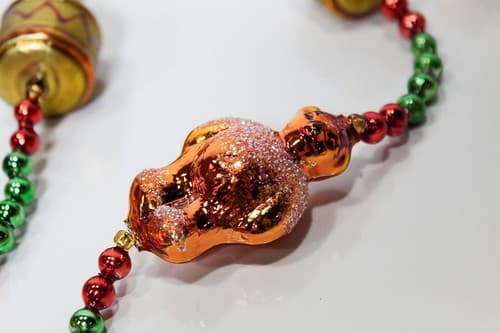 Christopher Radko Drums & Teddy Bears Glass Beaded Tree Garland Strand 72" - Thumbnail 2