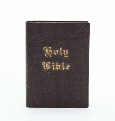 Vintage Dollhouse Miniature "Holy Bible" Book Handmade Accessory 1:12 - Thumbnail 3