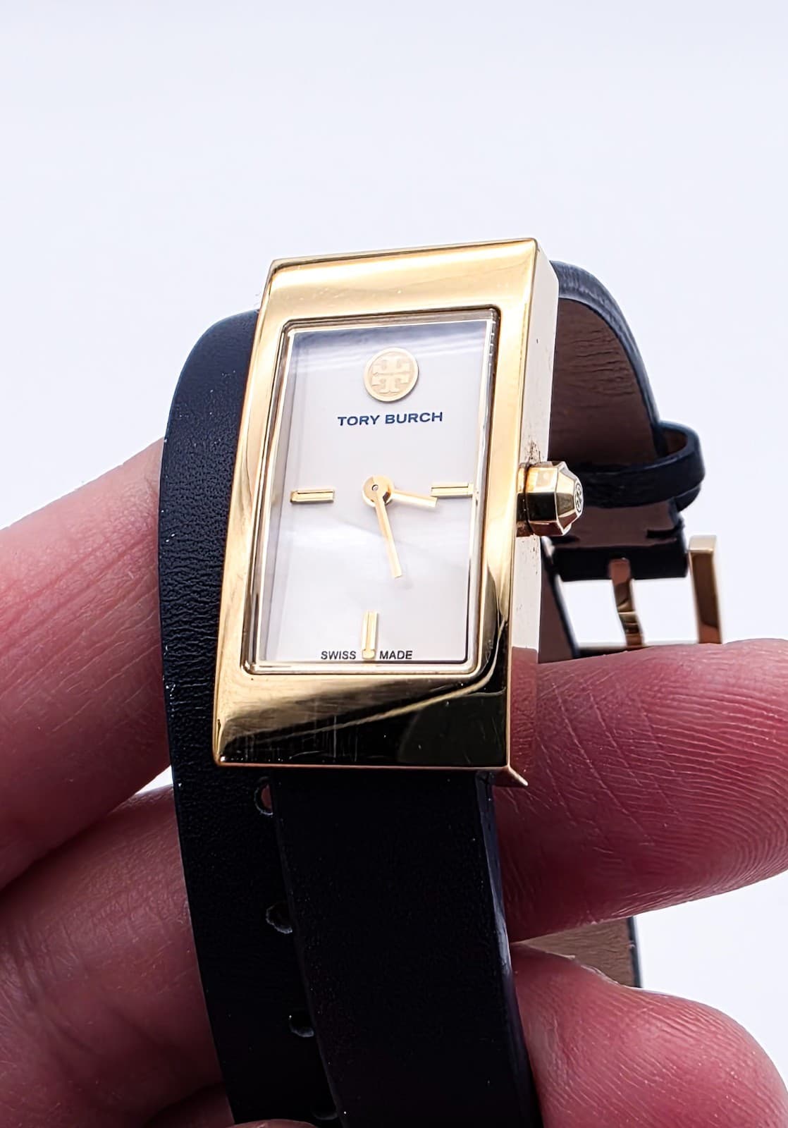 Tory Burch Buddy Signature Double-Wrap Leather Strap Ladies Designer Wristwatch - Thumbnail 7
