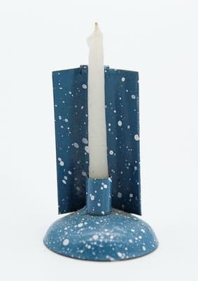 Vintage Dollhouse Miniature Metal Blue Candle Holder Pillar 1:12 RARE - Thumbnail 7