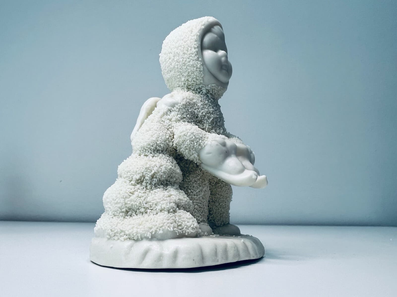 Lot of 3 Vintage Starlight White Porcelain Snowbabies Christmas Figurines - Thumbnail 5