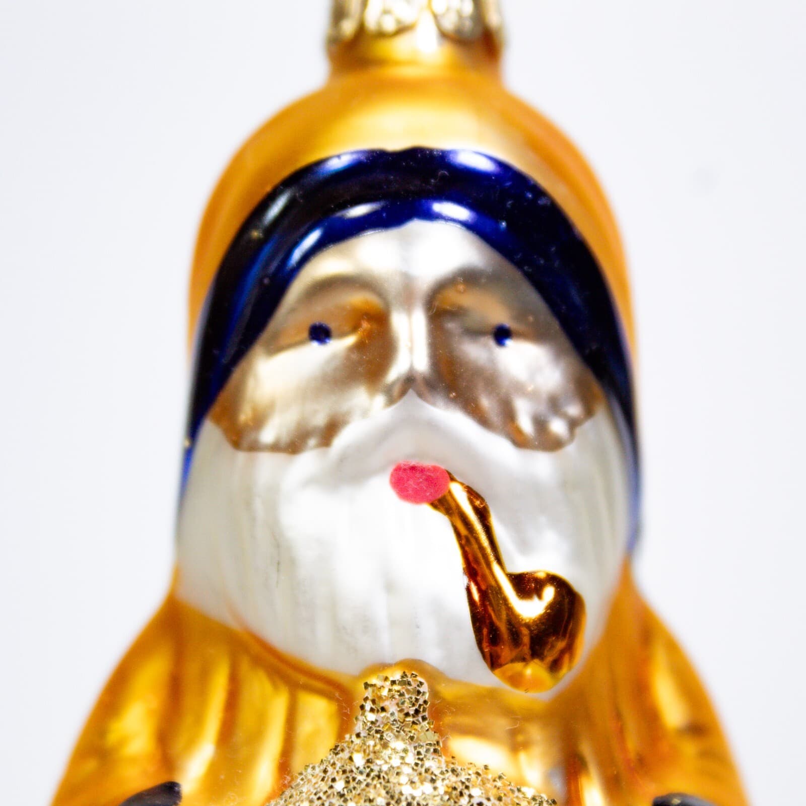 Neiman Marcus Vintage Czech Sea Captain Santa Glass Christmas Ornament - Thumbnail 3
