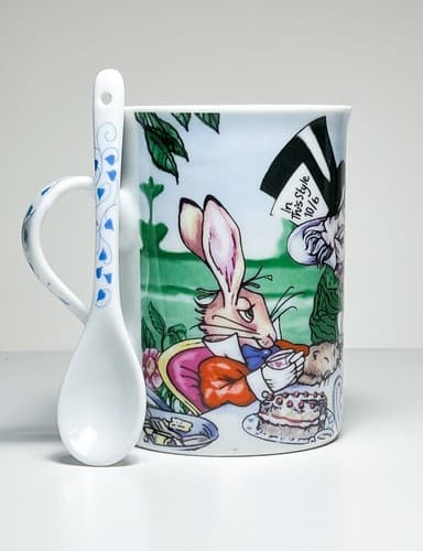 2 Vintage Cafe by Paul Cardew Porcelain ALICE IN WONDERLAND England Mugs - Thumbnail 6