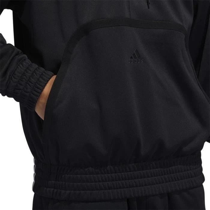 adidas Cross Up 365 Hoodie- Men's Basketball - Black - FR0946 Size 2XL - Thumbnail 4