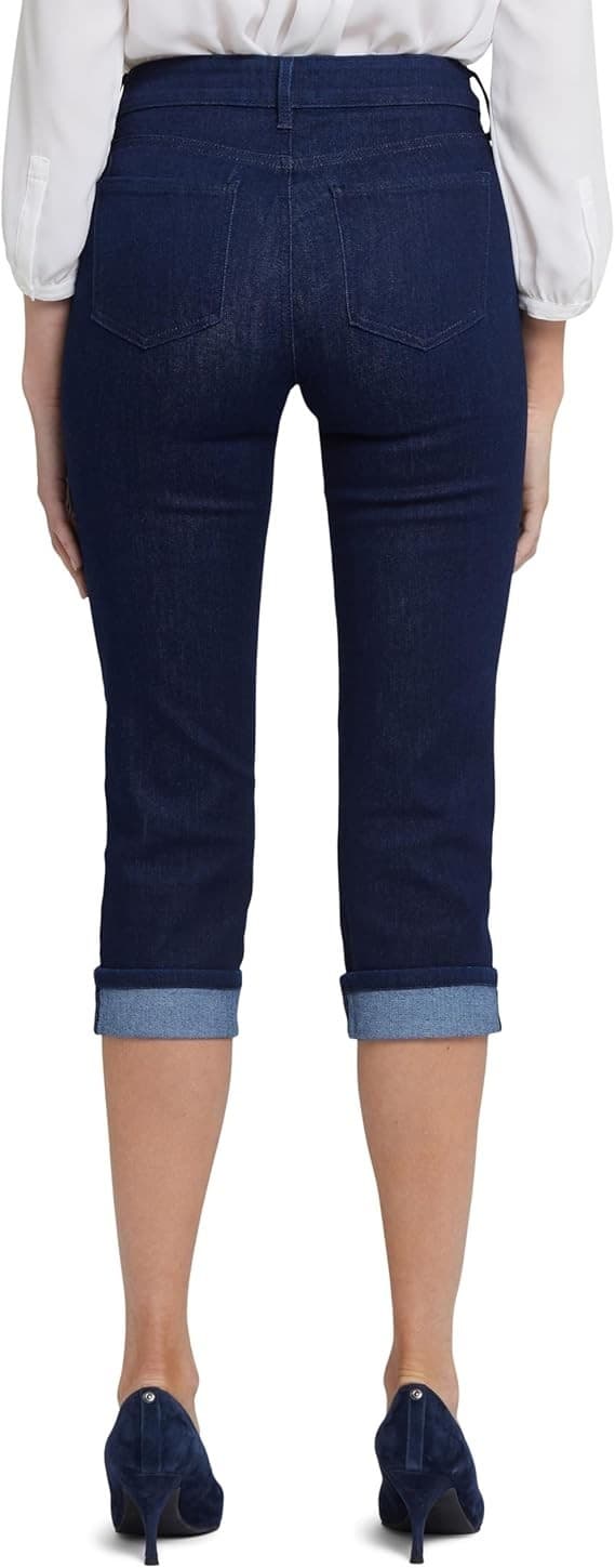 NYDJ Womens Marilyn Crop Cuff 21" Inseam Jeans, Rinse, 16 - Thumbnail 4