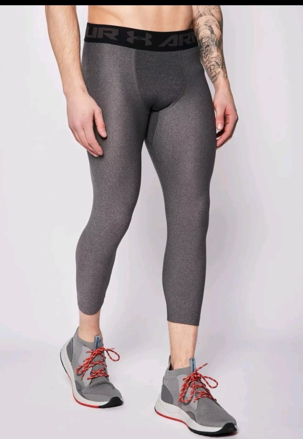 Under Armour HeatGear 2.0 Men's Size S Small Leggings Training Gray - Image 1