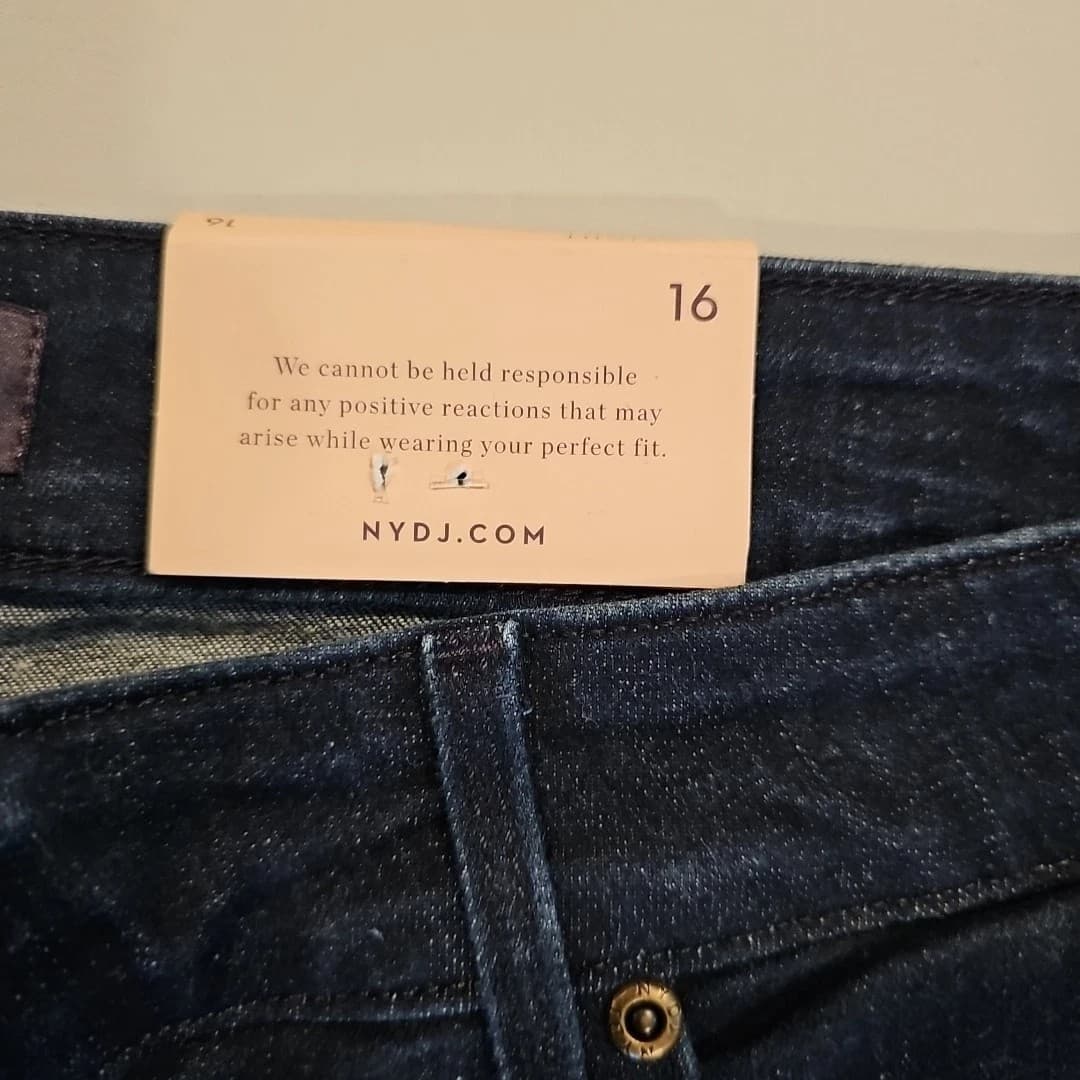 NYDJ Womens Marilyn Crop Cuff 21" Inseam Jeans, Rinse, 16 - Thumbnail 7