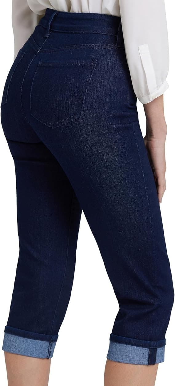 NYDJ Womens Marilyn Crop Cuff 21" Inseam Jeans, Rinse, 16 - Thumbnail 3
